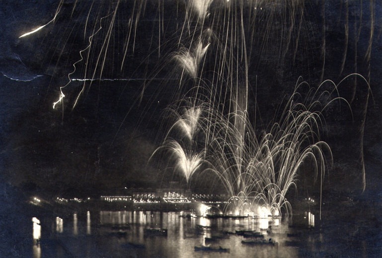 Stadthalle, Feuerwerk 1935