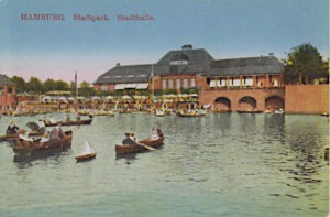 alte Postkarte der Stadthalle